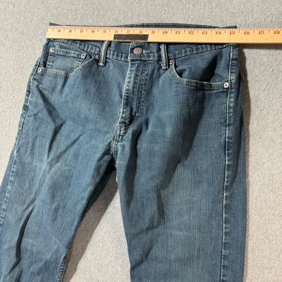 Levis Jeans Mens 505 32x32 Blue Denim Straight Workwear American Solid Mid Rise - Picture 4 of 12